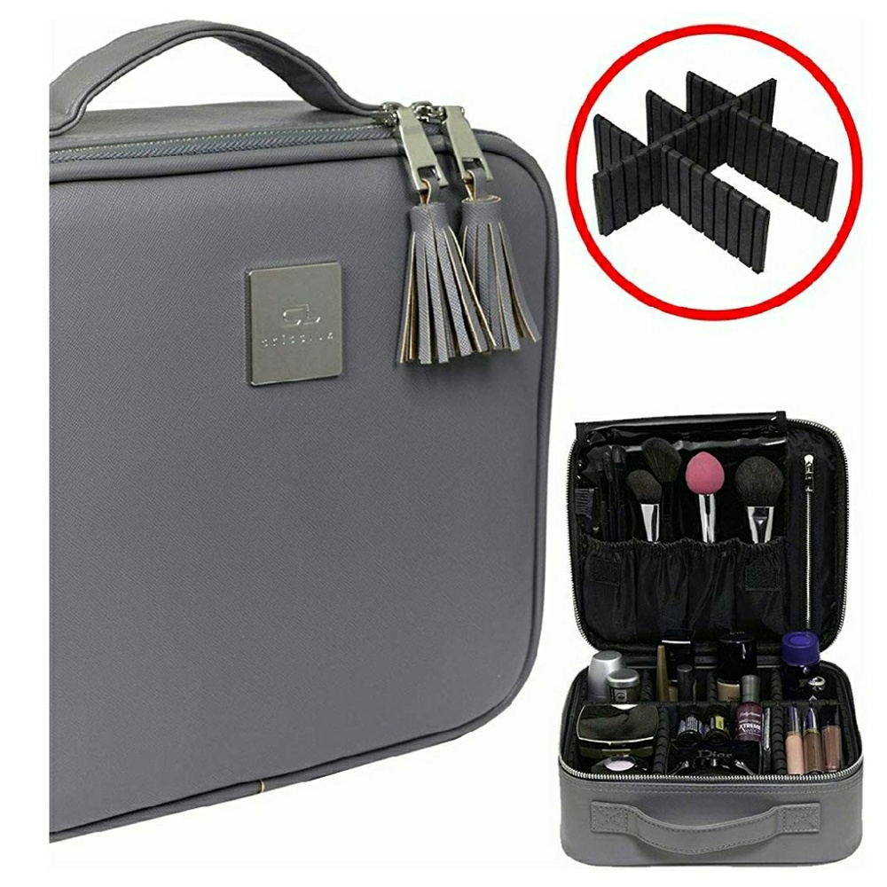 Travel makeup bag PU leather